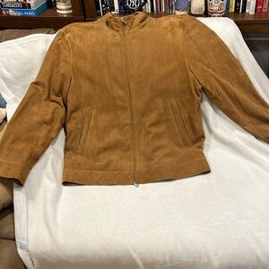 Peter Millar Goat Leather bomber jacket.